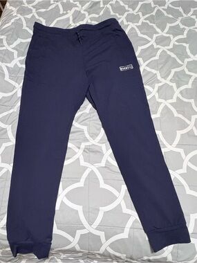 Men's Navy Sweatpants with Side Pockets and Logo